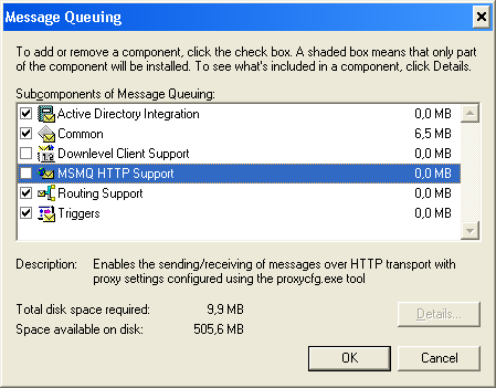 Install Microsoft Message Queue Msmq