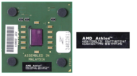 Тестируемый процессор AMD Athlon 700 (Thunderbird) 