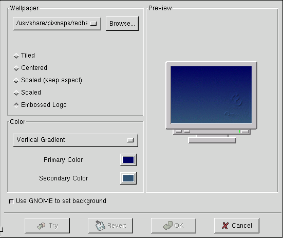 Раздел Desktop Background 